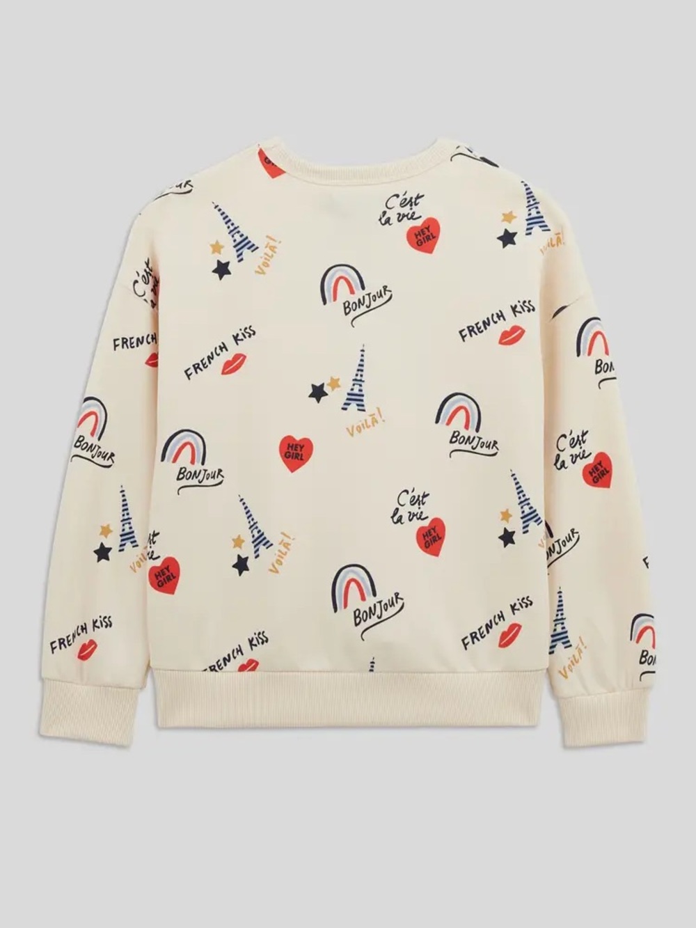 Monoprix Teens Crewneck Sweatshirt Cream Paris 10